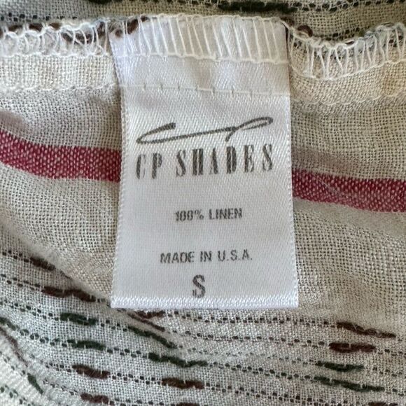 CP Shades Linen Aztec Stripe Top Size Small - Picture 5 of 6